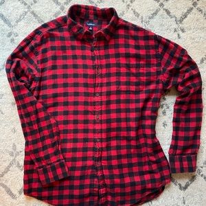 Mens red Buffalo plaid shirt